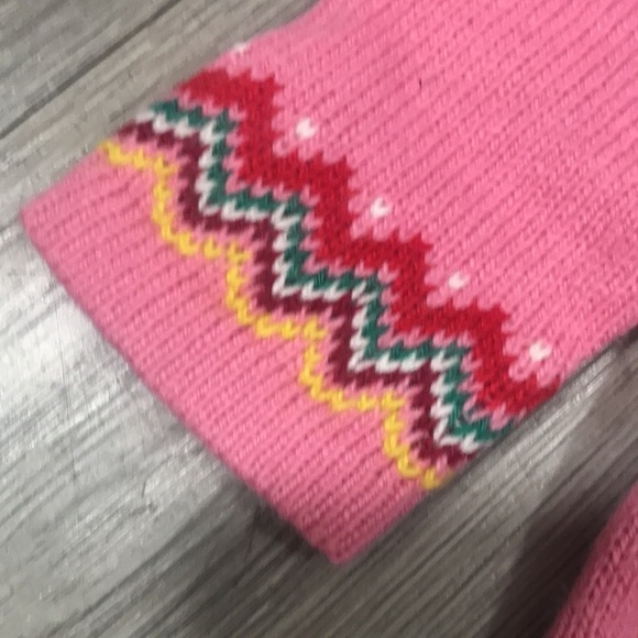 Baby Boden NWT Pink Fair Isle Bird Long Sleeve Sweater Dress size 6-9months - Picture 2 of 8